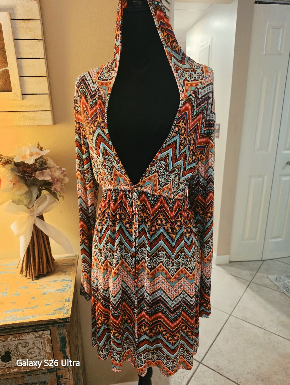 Lucy Love Dress/coverup With Hoodie, NWOT, Size Large